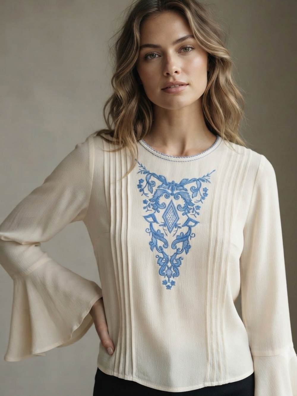NWT Lulus Embroidered Blouse Size S